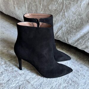 BCBG Black Goat Leather Booties